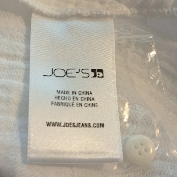 JOE'S JEANS OPTIC WHITE SHIRA COTTON TOP PUCKERED IN SIZE M NWOT - Picture 8 of 13